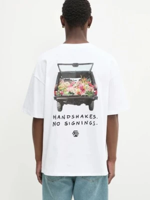 Flowers for Society t-shirt bawełniany Flower Trunk Shirt męski kolor biały z nadrukiem FFSAPP128