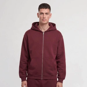 Fluffy Zip Hoody Urban Classics czerwony