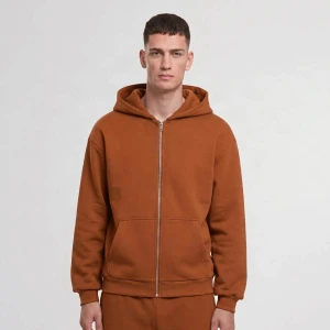 Fluffy Zip Hoody Urban Classics pomarańczowy