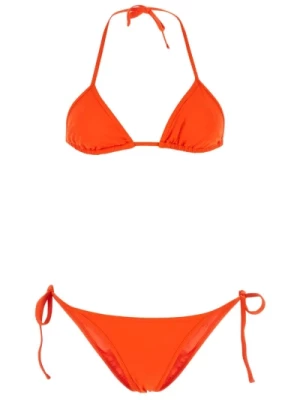 Fluo Pomarańczowy Bikini z Elastanem The Attico