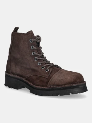 Fly London buty zamszowe KELF167FLY męskie kolor brązowy P211167001