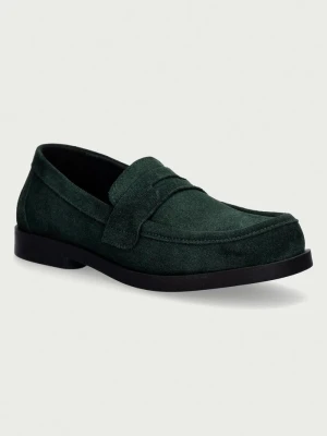 Fly London loafersy damskie zamszowe ANKI534FLY zielony
