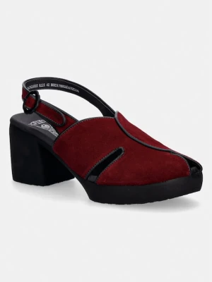 Fly London sandały na wysokim obcasie zamszowe FORY424FLY