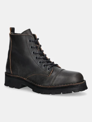 Fly London trapery skórzane KELF167FLY męskie kolor brązowy P211167000