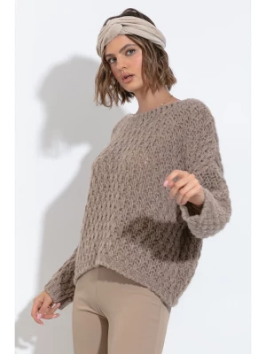 fobya Sweter w kolorze jasnobrązowym rozmiar: 32-34