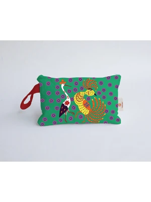 Folkifreckles Kosmetyczka "La Bamba" w kolorze zielonym ze wzorem - 30 x 20 x 10 cm rozmiar: onesize