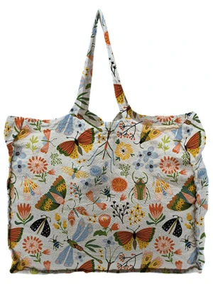Folkifreckles Shopper bag "Bugs" ze wzorem - 42 x 36 x 12 cm rozmiar: onesize