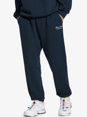 Football spodnie dresowe męskie granatowe Prosto