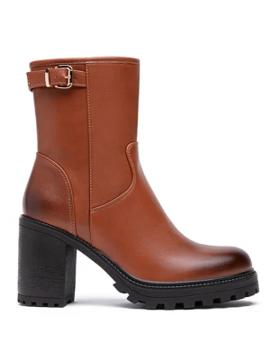 Foreverfolie Botki w kolorze jasnobrązowym rozmiar: 39