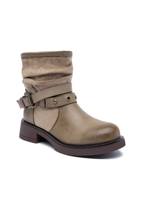 Foreverfolie Botki w kolorze khaki rozmiar: 36