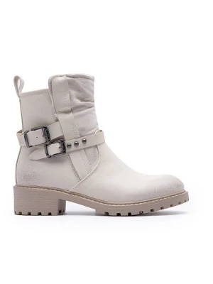 Foreverfolie Botki w kolorze kremowym rozmiar: 39