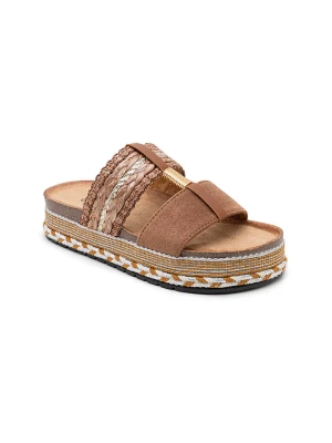 Foreverfolie Klapki w kolorze jasnobrązowym rozmiar: 41