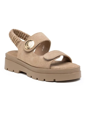 Foreverfolie Sandały w kolorze beżowym rozmiar: 36