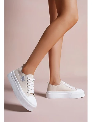 Foreverfolie Sneakersy w kolorze beżowym rozmiar: 41