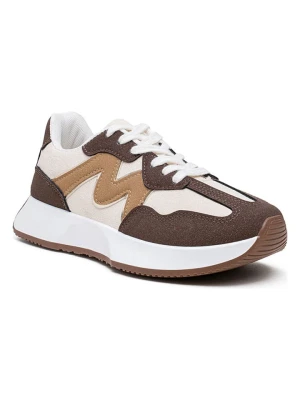 Foreverfolie Sneakersy w kolorze brązowo-jasnobrązowo-kremowym rozmiar: 36