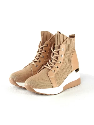 Foreverfolie Sneakersy w kolorze jasnobrązowo-białym rozmiar: 37