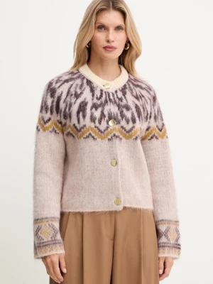 Forte Forte kardigan z dodatkiem wełny damski kolor beżowy 14459.myknit