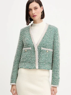 Forte Forte kurtka z wełną kolor zielony przejściowa 14003.my.jacket