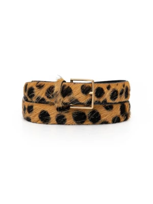 Forte Forte pasek skórzany damski kolor beżowy 14221.my.belt