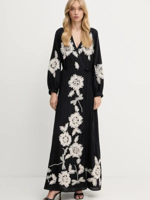 Forte Forte sukienka z wełną kolor granatowy maxi rozkloszowana 14040.my.dress