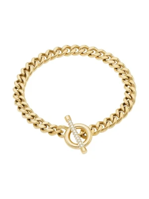 Fossil bransoletka damska ze stali chirurgicznej z kryształem Carlie