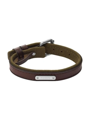 Fossil bransoletka męska skórzana bez kamienia Everett