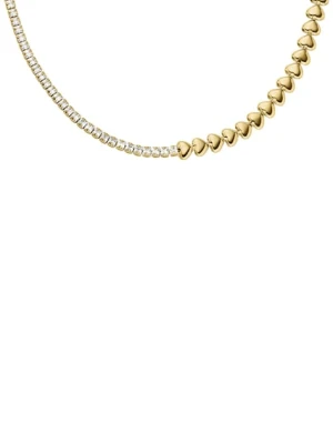 Fossil naszyjnik damski kryształowy Sutton