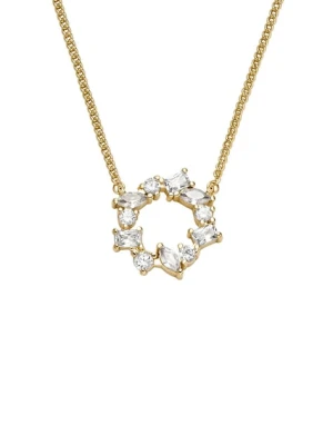 Fossil naszyjnik z zawieszką damski z kryształem Ellis