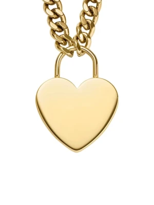 Fossil naszyjnik z zawieszką damski ze stali nierdzewnej bez kamienia Sutton