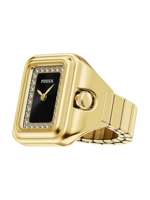 Fossil pierścionek z zegarkiem damski kolor złoty ES5447