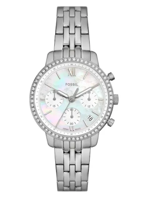 Fossil zegarek damski kolor srebrny ES5357