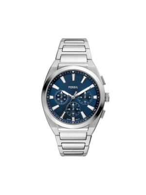 Fossil Zegarek Everett Chronograph FS6104 Srebrny
