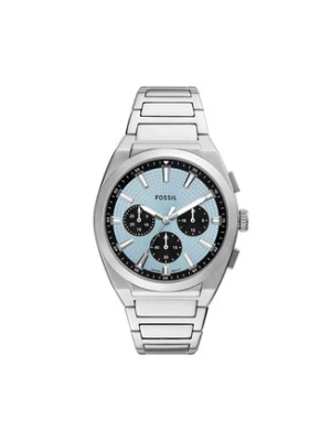Fossil Zegarek Everett  Chronograph FS6105 Srebrny