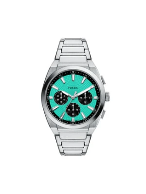 Fossil Zegarek Everett Chronograph FS6117 Srebrny