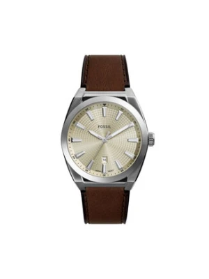 Fossil Zegarek Everett FS6071 Brązowy