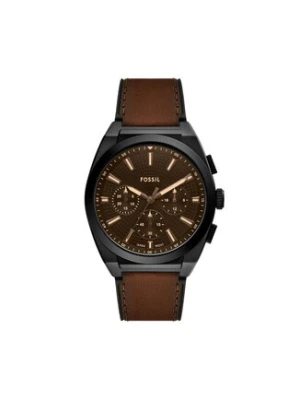 Fossil Zegarek Everett FS6108 Brązowy