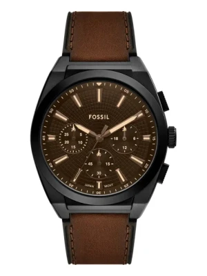 Fossil zegarek EVERETT męski kolor brązowy FS6108