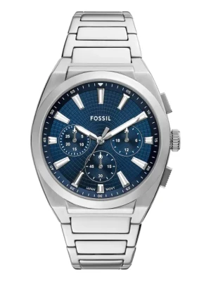 Fossil zegarek EVERETT męski kolor srebrny FS6104