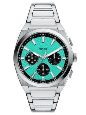 Fossil zegarek męski kolor srebrny FS6117