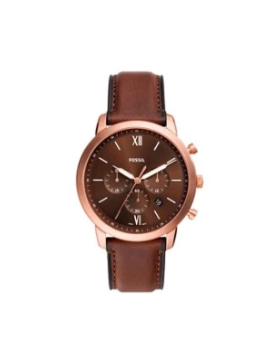 Fossil Zegarek Neutra Chronograph FS6026 Brązowy