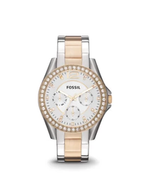 Fossil Zegarek Riley ES3204 Srebrny