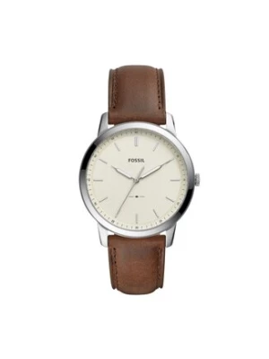 Fossil Zegarek The Minimalist FS5439 Brązowy