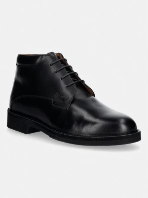 Fracap męskie skórzane czarny