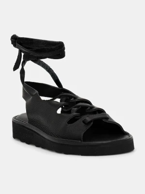 Fracap sandały skórzane Sandal czarny