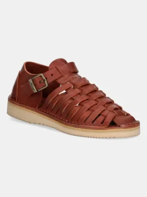 Fracap sandały skórzane Sandals damskie kolor brązowy D025
