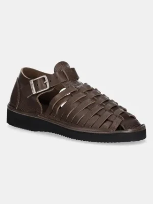 Fracap sandały skórzane Sandals damskie kolor brązowy D025