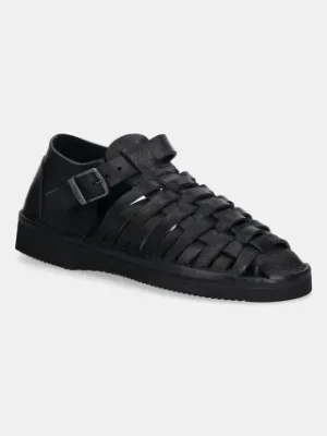Fracap sandały skórzane Sandals damskie kolor czarny D025