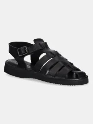 Fracap sandały skórzane Sandals damskie kolor czarny D038