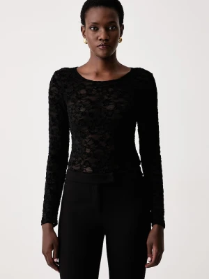 Fracomina body damskie koronkowe czarny