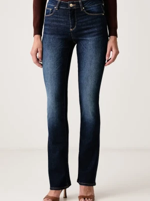 Fracomina jeansy bootcut damskie granatowy